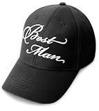 BEST MAN Wedding Baseball Cap Black Hat with White Embroidery