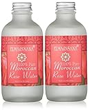 2 X Elma and Sana 100% Pure Moroccan Rose Water, Luxury Glass Bottle 2 x 4 Ounce (2 Piece)