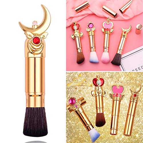 EDA LUXURY BEAUTY ROYAL MOON GOLD EXCLUSIVE MAKEUP BRUSH WITH COVER Flawless Flat Top Design Perfect Blending Blush Foundation Bronzer Contour Highlighter Powder Best Retractable Kabuki Brush Vegan 8 EDA LUXURY BEAUTY ROYAL MOON GOLD EXCLUSIVE MAKEUP BRUSH WITH COVER Flawless Flat Top Design Perfect Blending Blush Foundation Bronzer Contour Highlighter Powder Best Retractable Kabuki Brush Vegan