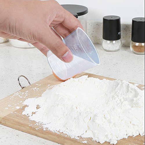 15pcs 2OZ Graduated Cups with 20pcs Plastic Applicators Sticks for Mixing Paint Stain Epoxy Resin, Wobe Mixing Cups & Stir Spoons Measuring Cups Medicine Cups Beaker Lab Cooking Liquid Container