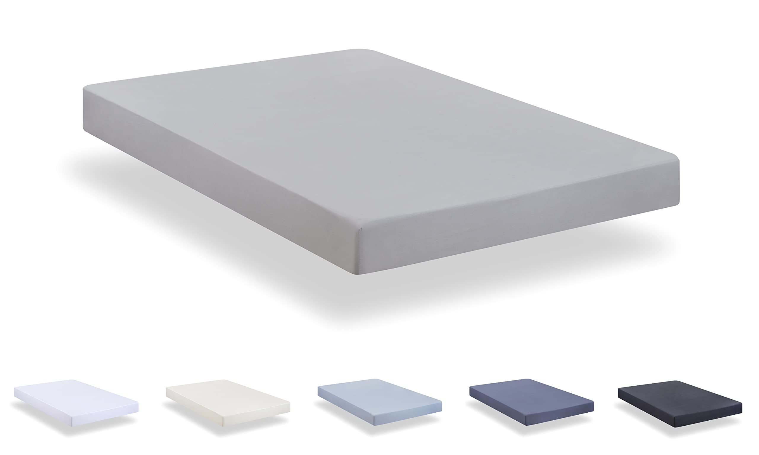 Todocama - Fitted sheet made from extra soft brushed microfibre. (80 x 190/200 cm, Light Grey)