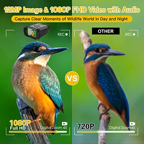 GOWWPUN Mini Night Vision Binoculars - Digital Infrared Night Vision and Day Binoculars Goggles 984FT Viewing for Adults/Hunting,Take Photos/Video,Include 4in1 Card Reader,32GB SD Card