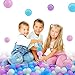Lightaling 100pcs White Ocean Balls & Pit Balls Soft Plastic Phthalate & BPA Free Crush Proof - Reusable and Durable Storage Mesh Bag with Zipper