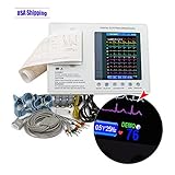 Denshine US Shipping 7'' Color LCD Screen 3 Channel 12 Lead Monitor 903A3 with Interpretation, 250 Patients Save/Replay, Rechargeable Battery