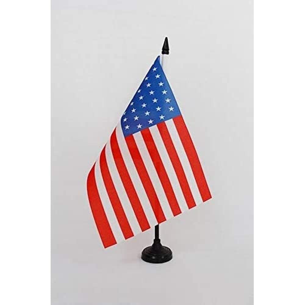 AZ FLAG United States 1877-1890 38 stars Table Flag 5'' x 8'' - american historic Office Decoration 100% Polyester 21 x 14 cm - Mini Desk Flag with Pole and Black Plastic Base