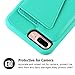 iPhone 8 Plus Wallet Case, iPhone 8 Plus Card Holder Case, ZVEdeng iPhone 7 Plus Wallet Case with Credit Card Holder, Shockproof Protective Cover for iPhone 7 Plus/8Plus 5.5inch-Mint Green