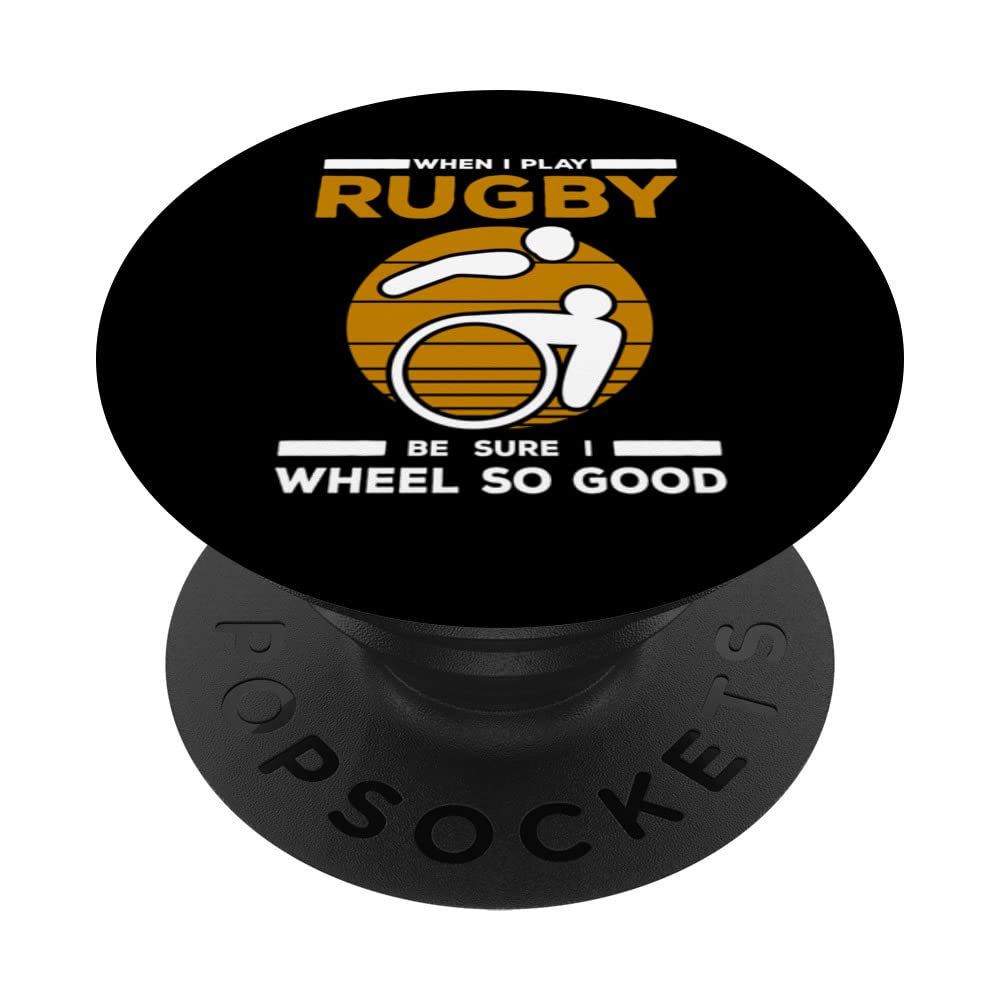 Wheelchair Rugby Wheel So Good Disabled Rugby Player PopSockets Swappable PopGrip