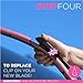 AutoTex Clix Wipers - Pink Carbon Fiber Automotive Wiper Blades - Universal Clip On Replacement Windshield-Wipers - All-Weather - Single Blade (22
