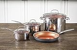 NuWave Duralon Ceramic Nonstick 7-Piece Cookware Set with 12
