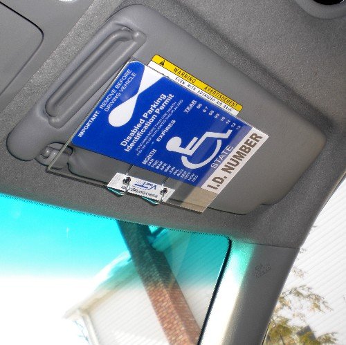Handicap Placard Cover and Holder - Horizontal VisorTag 