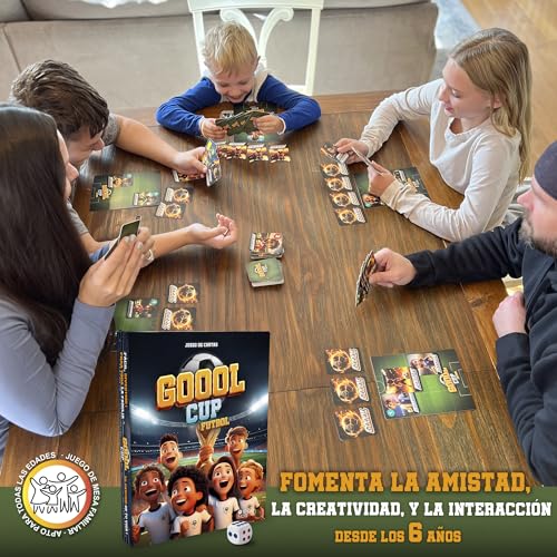 GOOOL CUP Soccer Board Games for Kids 6 7 8 9 10 11 12 Years Old - Family Card Game - Gift Football Boys and Girls - 2 to 6 Players - Great for Birthday and Christmas