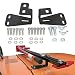 Samlighting Hi-Lift Jack Mount Hinge Mounting Hood Bracket for Offroad JEEP Wrangler CJ 1944-1986/YJ 1987-1995/TJ 1997-2006 Black Pair primary