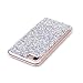 For iPhone 7 / iPhone 8 Case, Moonmini Hybrid Bling Glitter Soft TPU Silicone Inner Bumper Sparkle Shiny Protective Back Cover for iPhone 7 / iPhone 8 4.7 inch (Silver)