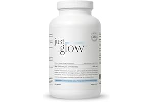 Just Glow NAC (N-Acetyl-L-Cysteine) 600mg - 250 Capsules | NAC Supplement | Pure NAC 600mg Capsule for Antioxidants | Mainten