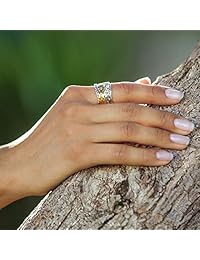 PZ Paz Creations - Anillo giratorio de plata de ley 925