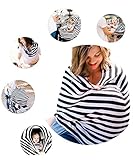 Multi Use Nursing & Carseat Cover - Breathable Fabric - Breastfeeding Baby Car Seat Canopy: Covers Up Stroller, Shopping Cart, and High Chair: Stretchy Infinity Scarf: Boys and Girls Babies Shawl