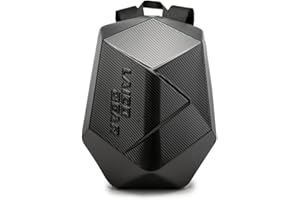 mjmoto Motorcycle Backpack for Men Waterproof Carbon Fiber Motorbike Helmet Backpack Expandable Rear Seat Bag Moto Travel Luggage (carbon black)