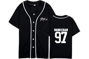 JUNG KOOK Stray Kids Shirt Felix Bangchan Hyunjin Lee Know Button Down Short Sleeve Shirts Straykids Jersey for Women