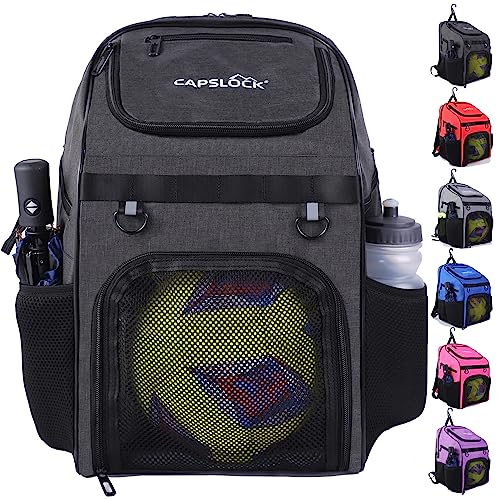 Youth Soccer Bag Boys Girls Soccer Backpack Bags for Basketball,  Volleyball Football Includes Separate