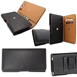 iPhone 6 Plus Leather Case, Leather ID Wallet Belt Clip Case Holster for Apple iPhone 6 Plus NEW (Black)
