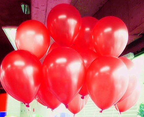 LIMNUO Red Latex Balloons, 12", Premium Helium Quality Red Balloons for Wedding Birthday Party Festival Christmas Decorations-Pack of 100