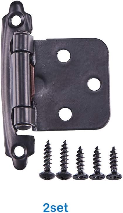 INCREWAY 1 works Overlay Cabinet Hinge with Screws, Self-Closing Decorative,Face Mount - Image 4