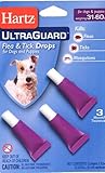 Hartz UltraGuard Flea & Tick Drops for Dogs & Puppies 31-60lbs - 3 Monthly Treatment