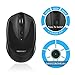 TECKNET Ergonomic Mouse, Rechargeable 2.4G+Bluetooth Vertical Mice 6 DPI Adjustable, Wireless Optical Carpal Tunnel Mouse for Right Hand, Silent 6 Buttons for Laptop, PC, MacBook, iPad - Deep Black
