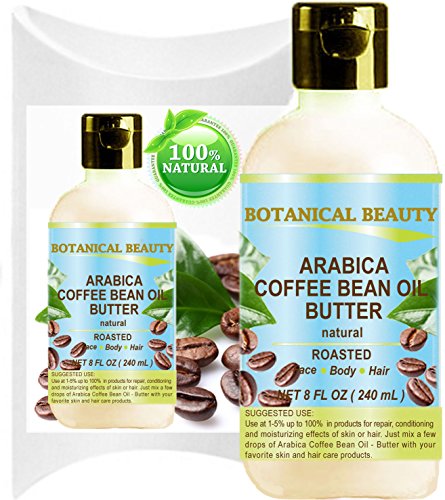 ARABICA COFFEE BEAN OIL - BUTTER 100 % Natural / VIRGIN / RAW / UNREFINED For Skin, Hair and Nail Care. (8 Fl. oz. - 240 ml.)