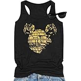 BestLucky Magical Tank Top Women Magical Kingdom Tshirts Summer Casual Vacation Graphic Short Sleeve Vest