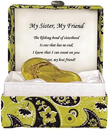 My Sister, My Friend Shoe Glass Figurine inside decorative box.