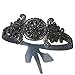 QNPRT 1920s Flapper Headband Roaring 20s Headpiece Downton Abby Beaded Art Deco Black