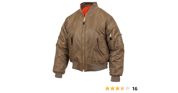 Amazon Com Rothco Ma 1 Flight Jacket Coyote Brown 3x Large Sports Outdoors