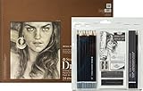 Strathmore 18-Inch by 24-Inch Drawing Medium Paper Pad, 24-Sheet and Royal & Langnickel Essentials Sketching Pencil Set, 21-Piece (combo pack)