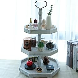 3 Tiered Serving Tray Wooden Farmhouse Decorative