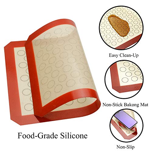Baking Sheet with Silicone Baking Mat, Set of 8 (4 Sheets + 4 Baking