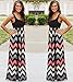 LIYOHON Women's Summer Maxi Dress Boho Loose Striped Floral Printed Casual Sleeveless Party Tank Long Dresses-Black-b-L
