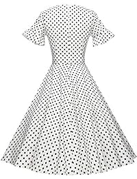 GownTown Vestidos elásticos para mujer de los años 50, diseño retro de lunares