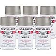 Rust-Oleum 7715830-6PK Stops Rust Bright Coat Metallic Spray Paint, 11 Oz, Aluminum, 6 Pack