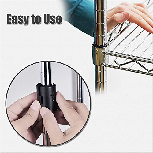 YBB 64 Pack Wire Shelving Shelf Lock Clips, Split Sleeves Shelving Metal Rack Locking Replacements for 1" Diameter Post Shelving Sleeves