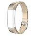 SWEES Genuine Leather Bands Compatible with Alta & Alta HR, Genuine Leather Band with Buckle Replacement Wristband Small & Large Women Men, Silver, Gold, Black, Brown, Pink, Grey