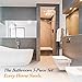 HOMESTORES 3 Piece Bathroom Rug Set - Martinique Banana Leaf Skidproof Toilet Bath Rug Mat U Shape Contour Lid Cover For Shower Spa