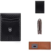 Slim RFID-Blocking PU Leather Bifold Wallet for Men & Women, Minimalist Card Holder with ID Window & Cash Pocket
