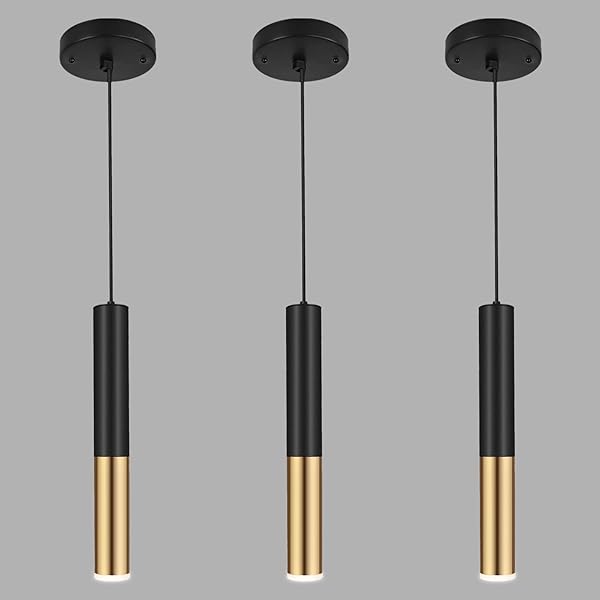 XIYAZG MODERN BLACK AND GOLD PENDANT LIGHT FIXTURE...