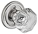 Dynasty Hardware Classic Rosette, Crystal Style Door Knob, Individual Dummy Door Knob, Satin Nickel