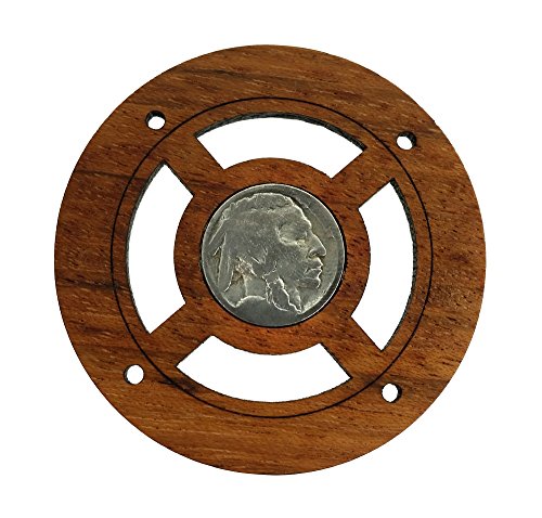 "Buffalo Nickel" (Front Side) Vintage Coin Sound Hole Cover for Cigar Box Guitars