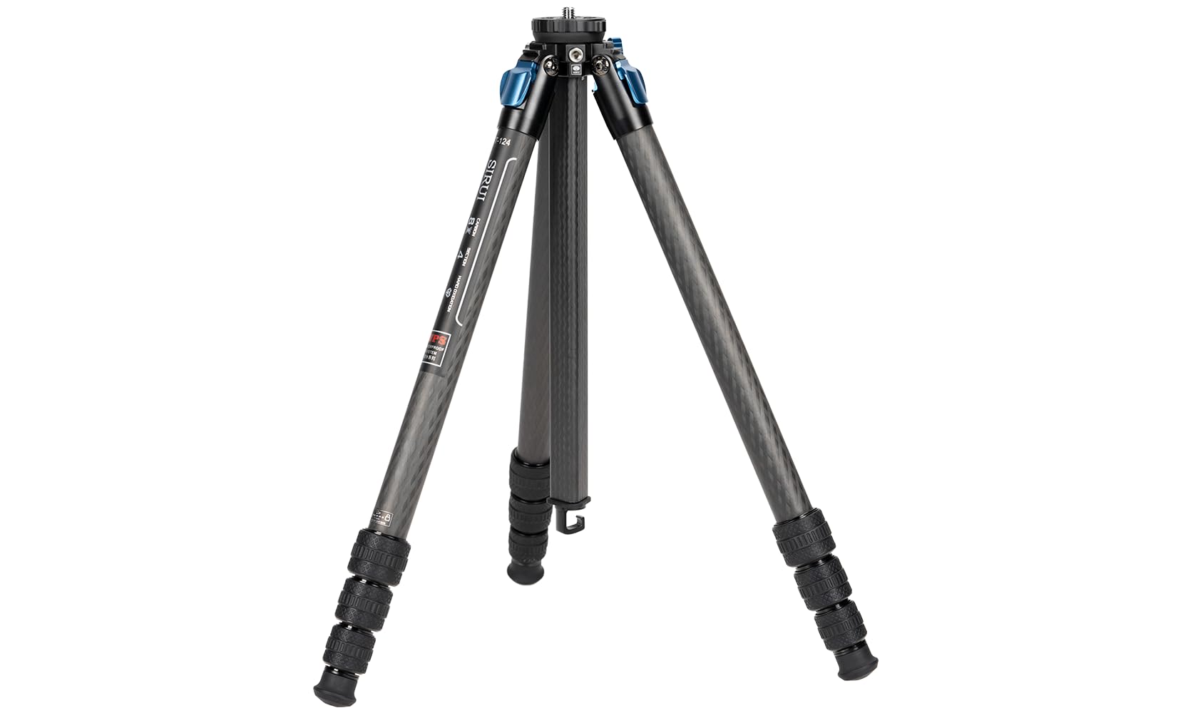 SIRUI ST-124 Waterproof Carbon Fiber Tripod with Compact Triangle Centre Column, Professional Travel Tripod for Mirrorless Cameras, 4 Sections, Twist Locks, Spikes, Max 158cm/62”, 12KG/26.4lb Load