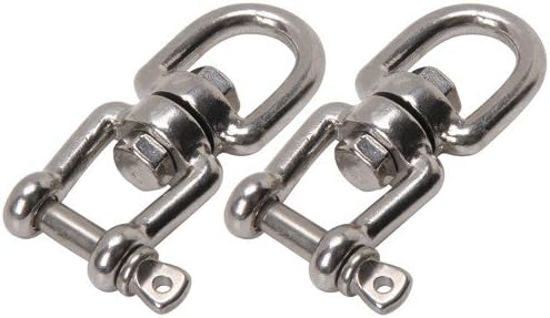 2 Pack 1/4" Jaw & Eye Swivels