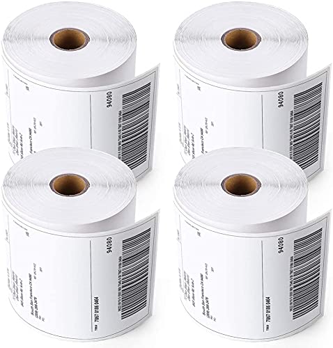 Direct 4"x6" Thermal Labels 4 Rolls 1000 Labels Thermal Shipping Label Printer Paper Printer Labels Package White Mailing Labels for Address Shipping Postage Compatible with Direct Thermal Printers