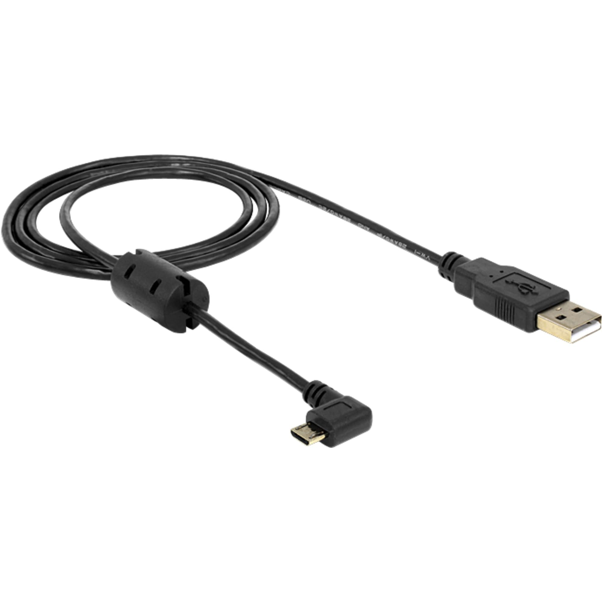 DeLock Cable USB 2.0 A-male to USB micro B-male 1 m 270G left/right